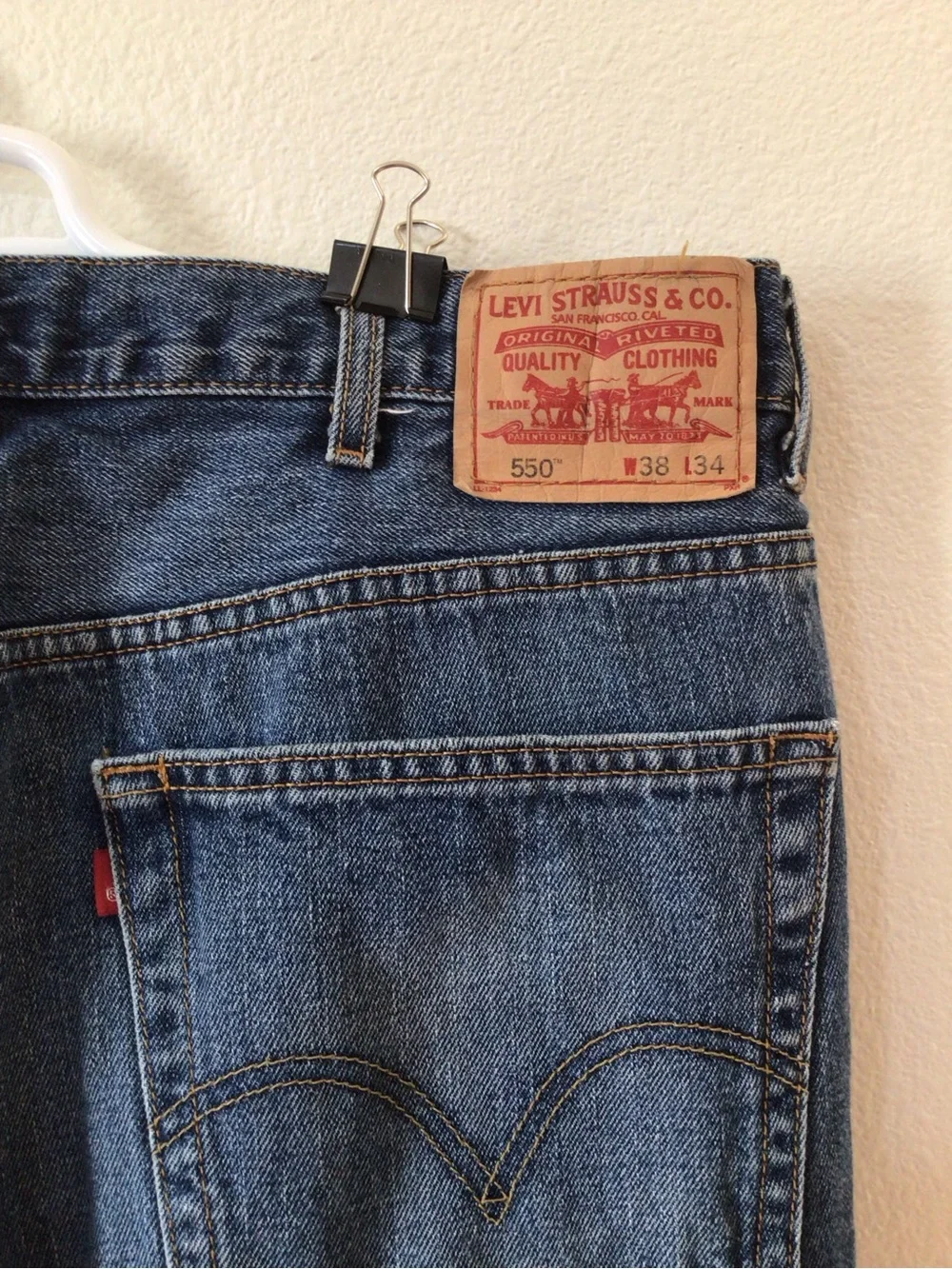 Levi's Straight-Leg Men's Dark Blue Denim Jeans